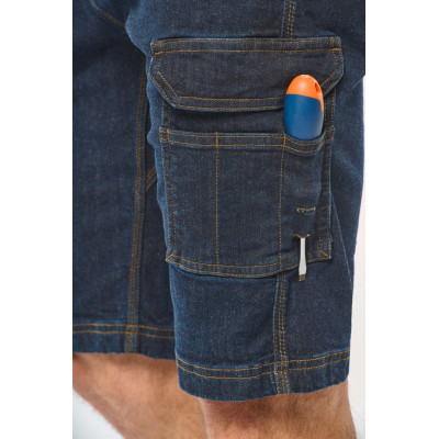Men's multipocket denim bermuda shorts